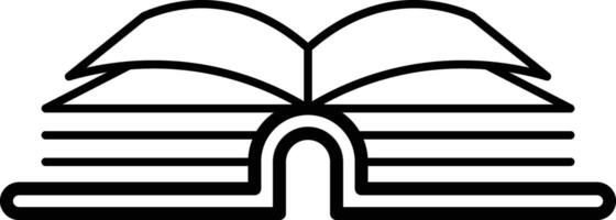 Opened Book from Top Diagonal Angle outline Icon vector
