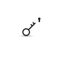 Key icon set with keyhole . Key icon. Key and keyhole symbol vector