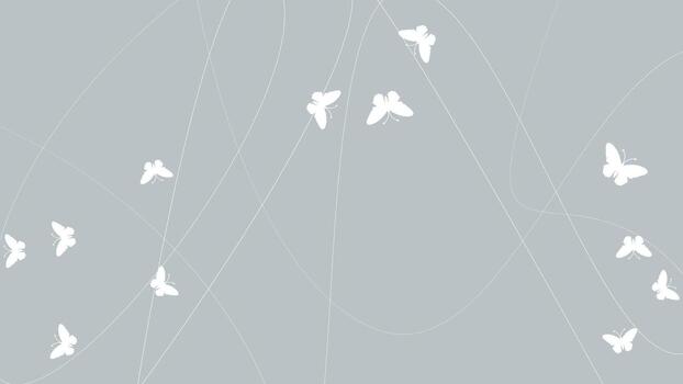 Abstract Butterfly and Moth Pattern on Gray Background vector