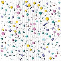 Retro abstract geometric background with grid line. illustration for hipsters Memphis style. vector