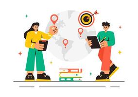 Business Outsourcing featuring Teamwork, Growth, and Delegation Concepts vector