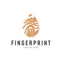 elegant fingerprint logo design vector