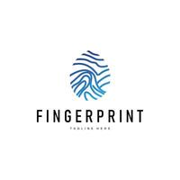 Simple fingerprint logo vector
