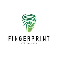 modern fingerprint logo identity design vector
