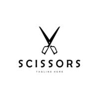 scissors logo simple icon design vector