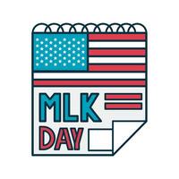 martin luther king day calendar vector