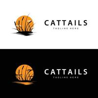 Cattail Logo Design Symbol Template vector