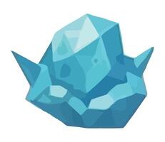 crystal gemstone color blue icon isolated vector