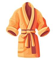 elegant and luxury bathrobe accessory isolated vector