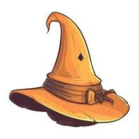 Witch hat adds spooky fashion isolated vector