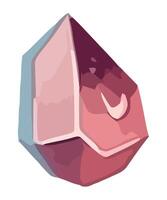 Geometric shapes of crystal gemstone isolated vector