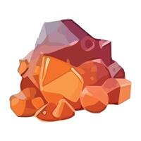 Geometric shapes in bright colors gemstone isolated vector
