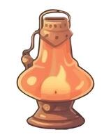 old lantern handle ornate icon isolated vector