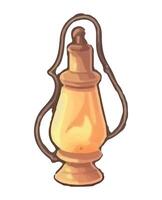 lantern handle ornate decorative icon isolated vector