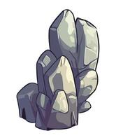 grey color stones nature icon isolated vector