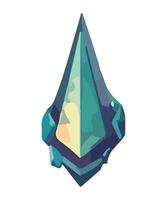 Shiny crystal gemstone symbolizes luxury and wealth isolated vector