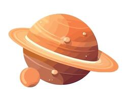saturn space planet icon isolated vector