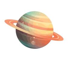 saturn space outer planet icon isolated vector