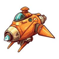Futuristic robot weapon on white isolated vector