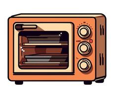 Vintage radio on white background isolated vector