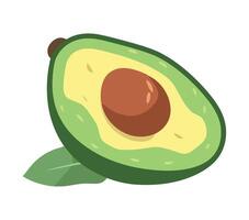 Fresh avocado slice, perfect for healthy snacking icon isolated vector