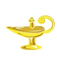 magic genie lamp ancient icon isolated vector