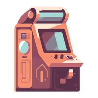 game machine with retro style isolated vector