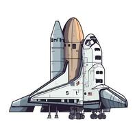 Futuristic spaceship for successful space travel isolated vector