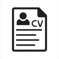 CV icon. Person resume. Applying for a job. Job interview icon vector