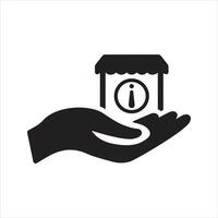 Information store icon. Customer service. Information point icon vector