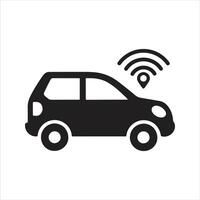 GPS car tracker icon. Vehicle tracking system. Location of a vehicle icon vector