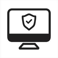Network security icon. Data protection icon. Security shield icon vector