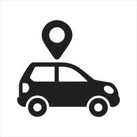 GPS car tracker icon. Vehicle tracking system. Location of a vehicle icon vector