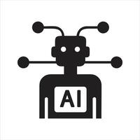 Artificial intelligence icon. Semiconductor. CPU. Processor icon vector