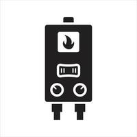 Gas boiler icon. Home heating system icon vector