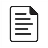 Document icon, file icon vector