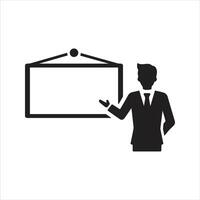 Presentation training icon. Teaching, training icon vector