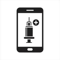 Vaccine certificate icon. Vaccination status on mobile device. Fully vaccinated icon vector