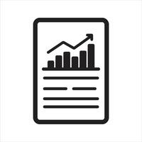 Business report icon. Audit and analysis icon vector
