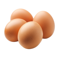 Fresh brown eggs isolated on a transparent background, showcasing their smooth shells and natural hue, eggs isolated on transparent background png
