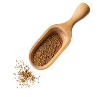 Amaranth seeds in a wooden scoop on a transparent background highlighting their natural appeal, amaranth seeds on wooden scoop transparent background png