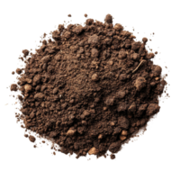 Natural soil isolated on a transparent background highlighting its texture and composition for educational purposes, soil isolated on transparent background png