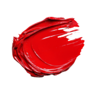 Vibrant red paint smeared on a clean transparent surface showcasing texture and color contrast, Red paint isolated on transparent background png