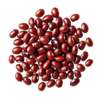 A close-up view of a handful of adzuki beans isolated against a plain background, Group of adzuki beans isolated png