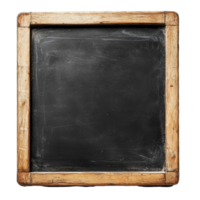 Black chalkboard with wooden frame isolated on a transparent background for educational or decorative use, Black chalkboard isolated on transparent background png