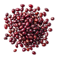 Adzuki beans arranged on a transparent background showcasing their rich color and smooth texture, Stacked adzuki beans isolated png