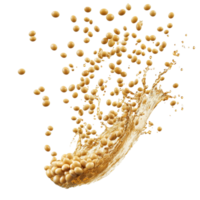 Soybeans splash dramatically in a vibrant burst against a clean background, capturing their natural beauty and texture, Soybeans splash isolated png