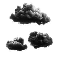 Isolated black clouds on transparent background showcasing a dramatic contrast and texture, Black clouds isolated on transparent background png