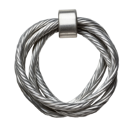 Wire rope locking password cable carefully coiled on a clean transparent background for security applications, Wire rope locking password cable on transparent backgroundfile png