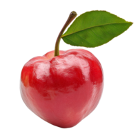 fresco rosa maçã exibindo vibrante vermelho pele e exuberante verde folha em uma imaculado transparente fundo, rosa maçã dentro transparente fundo formato png